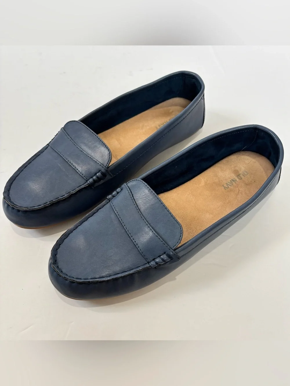 Old Navy Classic Blue Slip-On Lightweight Comfy Driving Flat Penny Loafer Size 9